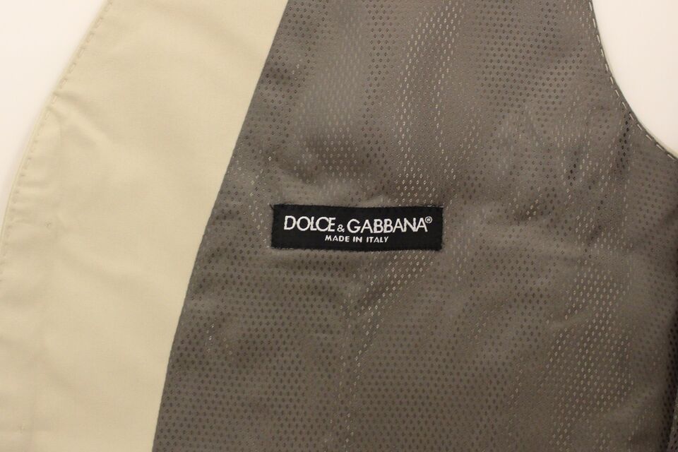 Chaleco elegante de Dolce & Gabbana de mezcla de algodón beige