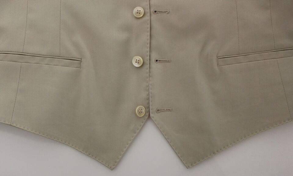Chaleco elegante de Dolce & Gabbana de mezcla de algodón beige