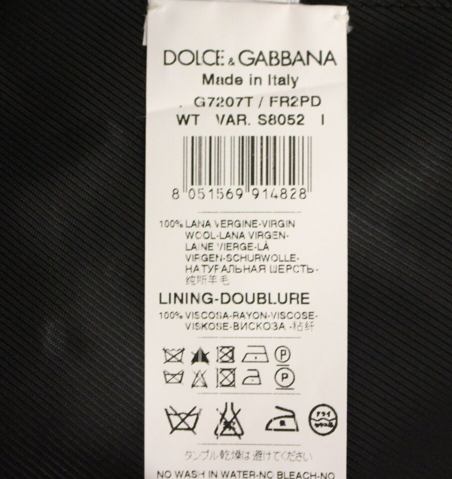 Chaleco de vestir de lana a rayas grises elegante Dolce & Gabbana