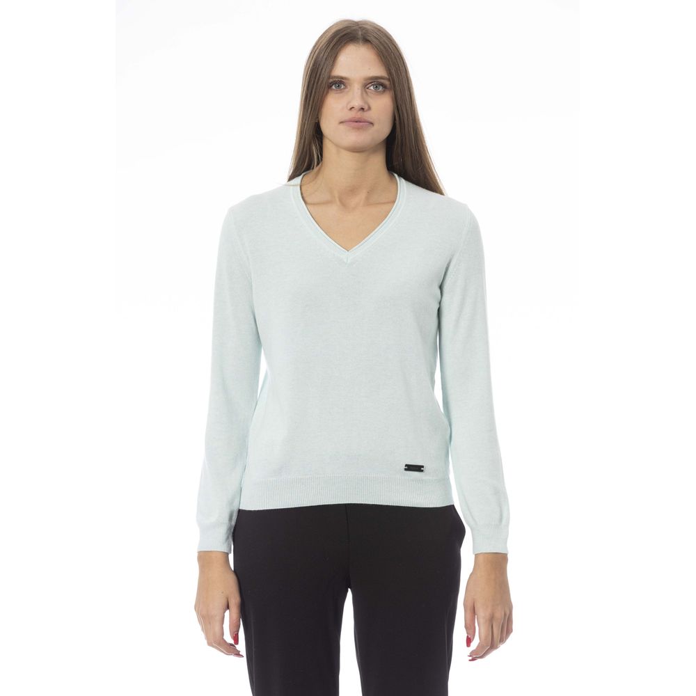 Jersey de cachemir azul claro Baldinini Trend para mujer