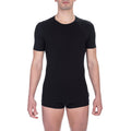 Camiseta de hombre de algodón negra Bikkembergs