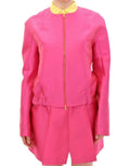 CO|TE Chaqueta Elegante Rosa de Mezcla de Seda