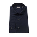 Bagutta Blue Cotton Men Slim Shirt