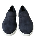 Mocasines elegantes de gamuza azul de Dolce & Gabbana