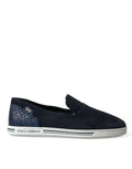 Dolce & Gabbana Elegant Blue Suede Leather Loafers