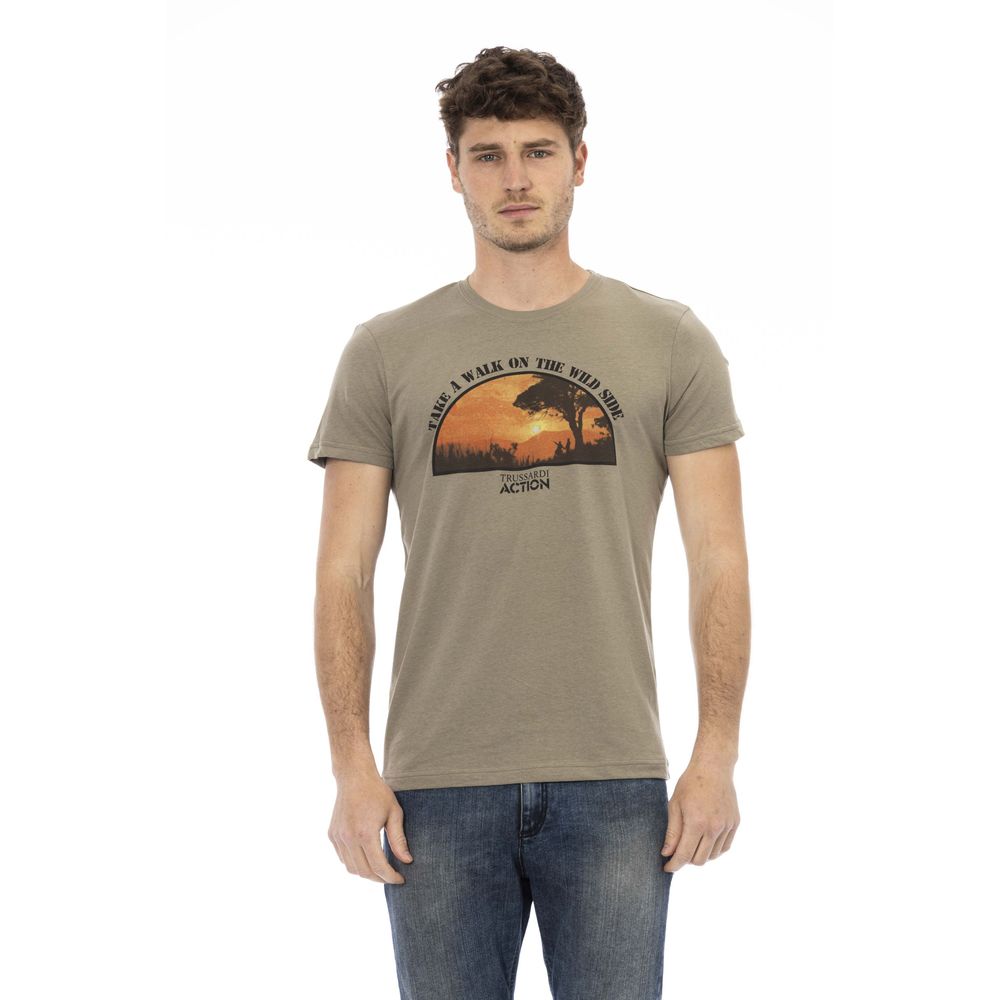 Camiseta Trussardi Action de Algodón Verde para Hombre