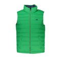 La Martina Sleek Sleeveless Green Jacket with Embroidery