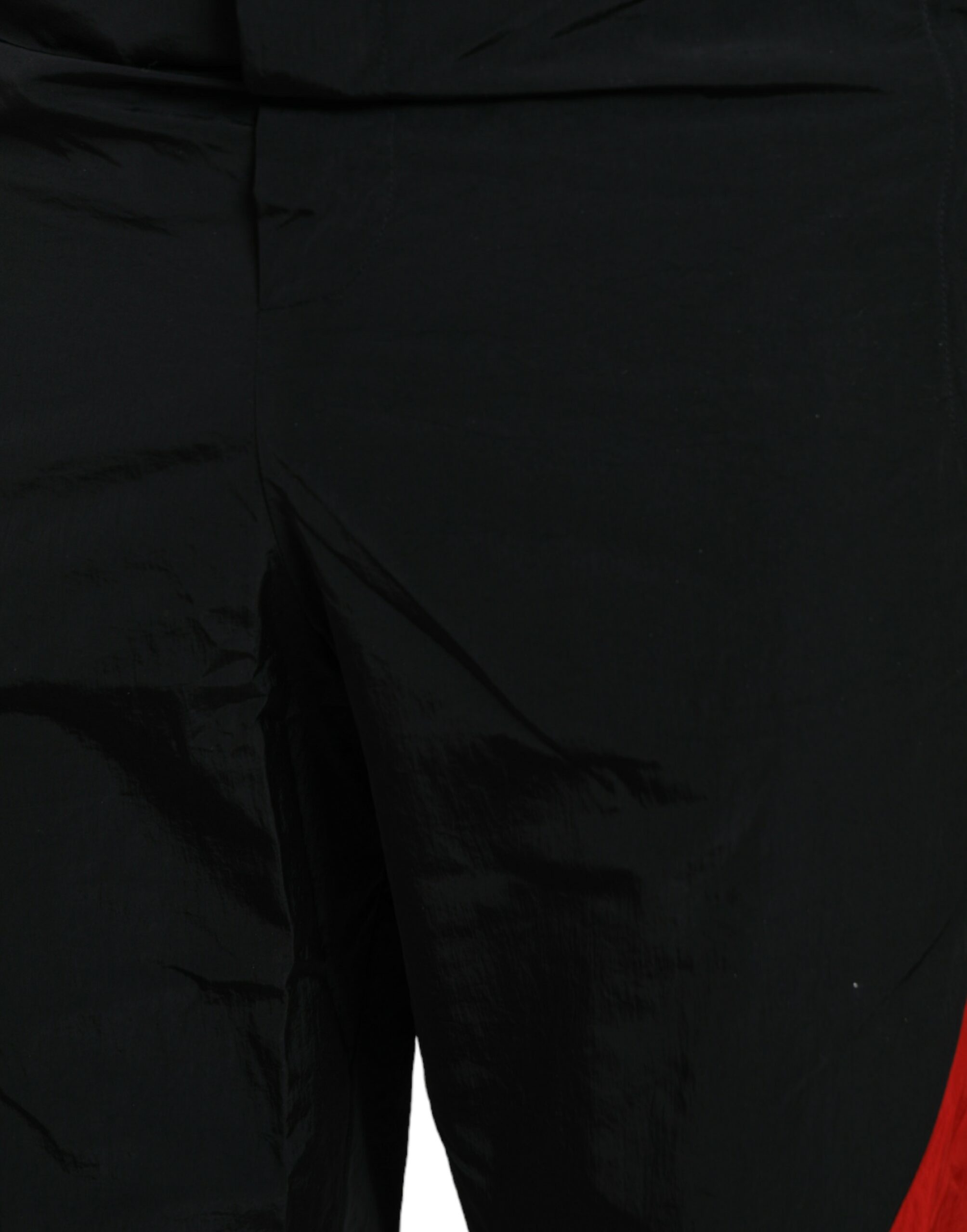 Pantalones jogger Dolce & Gabbana de nailon con estampado de leopardo negro y rojo