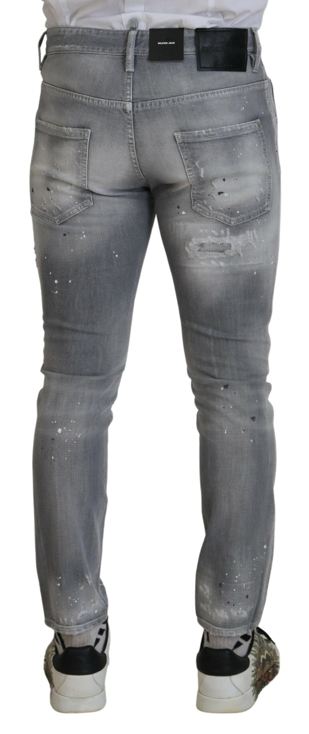 Dsquared² Jeans de Mezclilla Casual Slim Fit de Algodón Lavado Gris para Hombre