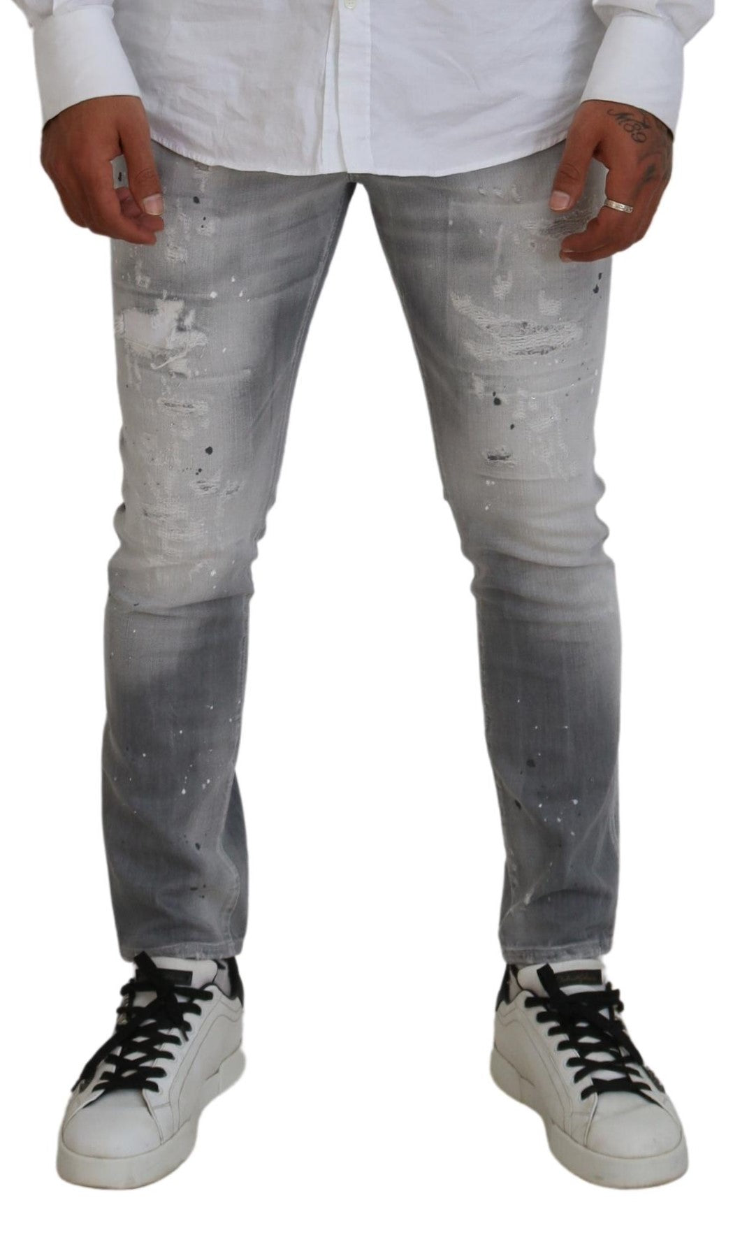 Dsquared² Jeans de Mezclilla Casual Slim Fit de Algodón Lavado Gris para Hombre
