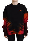 Dsquared² Black Tie Dye Logo Print Women Long Sleeve Sweater