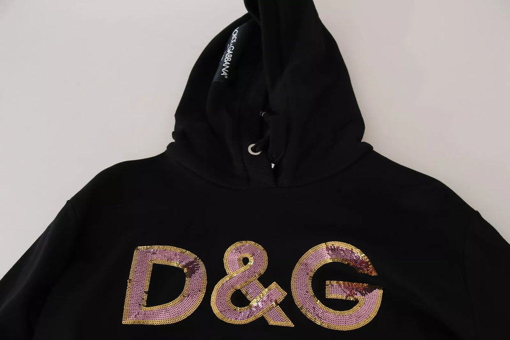 Suéter con capucha y lentejuelas DG de Dolce & Gabbana