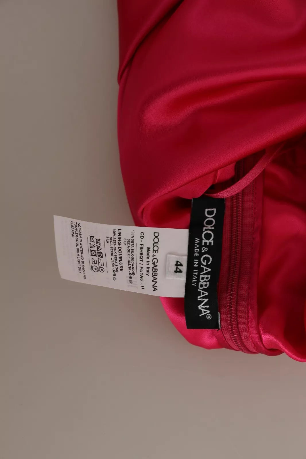 Vestido midi Dolce & Gabbana fucsia entallado asimétrico de un solo hombro