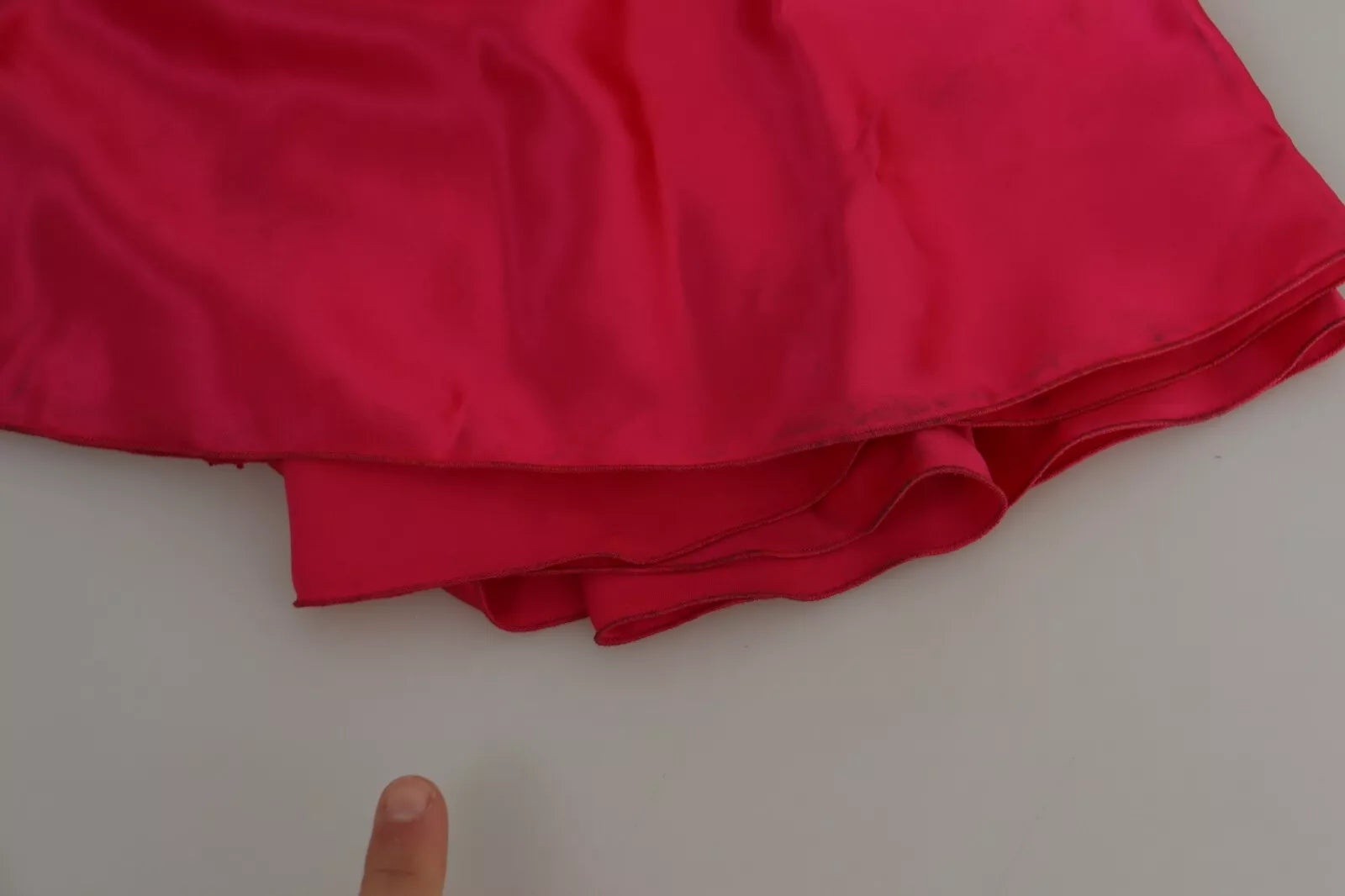 Vestido midi Dolce & Gabbana fucsia entallado asimétrico de un solo hombro