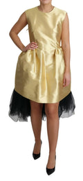Dolce & Gabbana Polyester Gold Sleeveless A-line Tulle Dress (Copy)