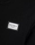 Chaqueta bomber con capucha y logo de algodón negra de Dolce & Gabbana