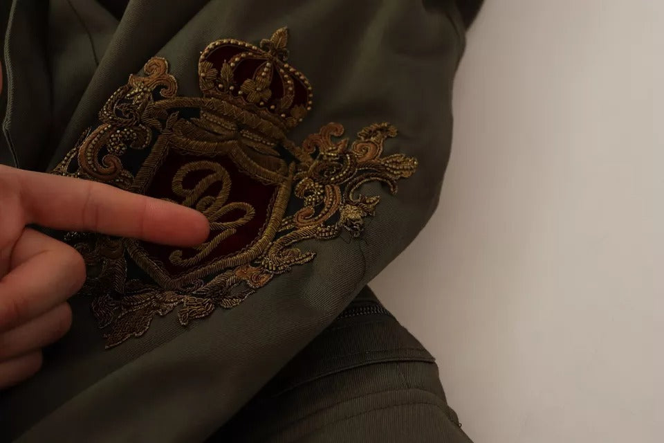 Chaqueta blusón Dolce & Gabbana de algodón verde con "DG Love"