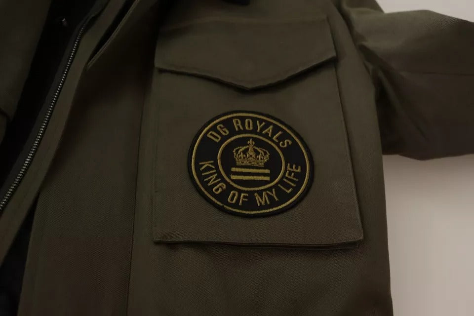 Chaqueta blusón Dolce & Gabbana de algodón verde con "DG Love"