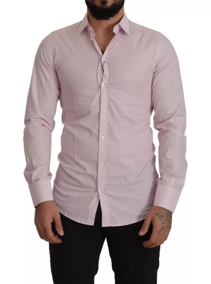 Vestido formal de hombre Dolce & Gabbana de algodón rosa claro Camisa DORADA