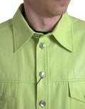 Camisa Informal Dolce & Gabbana Verde de Algodón con Cuello y Botones