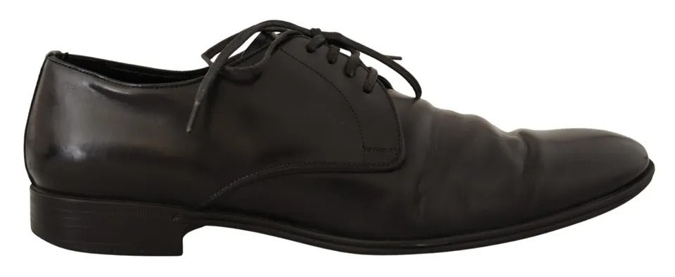 Zapatos de vestir formales derby de cuero negro Dolce & Gabbana