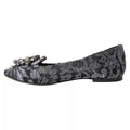Zapatos de salón Dolce & Gabbana grises y negros con encaje y cristales