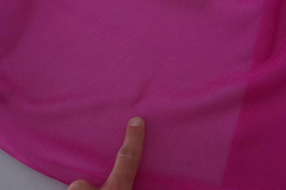 Suéter Dolce & Gabbana de poliéster fucsia con cuello redondo