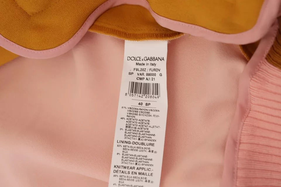 Suéter de Viscosa con Cremallera Completa y Estampado Floral Multicolor Dolce & Gabbana