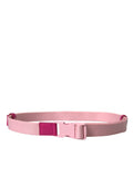 Cinturón de lona elástica rosa con hebilla de plástico Dolce & Gabbana para mujer
