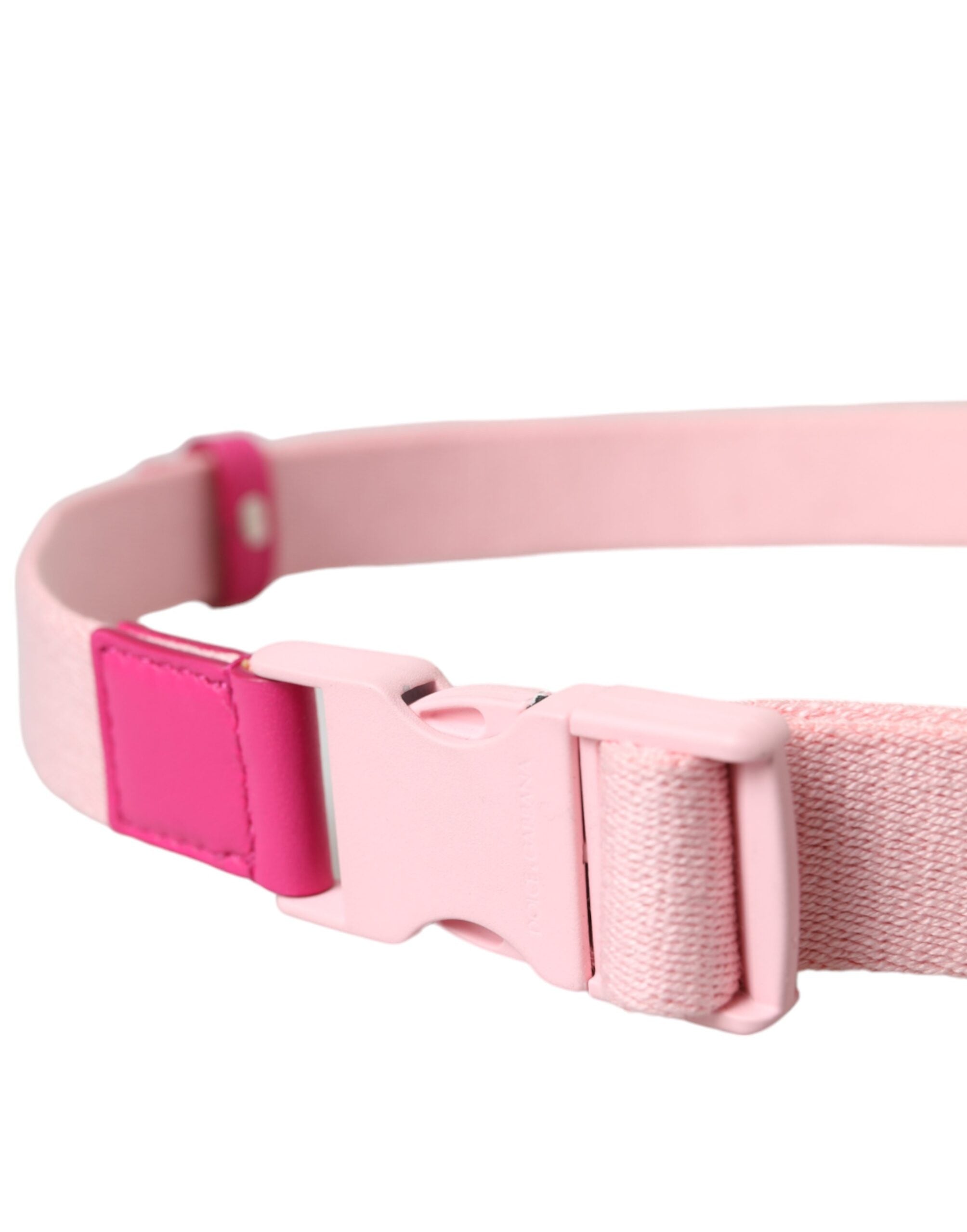 Cinturón de lona elástica rosa con hebilla de plástico Dolce & Gabbana para mujer