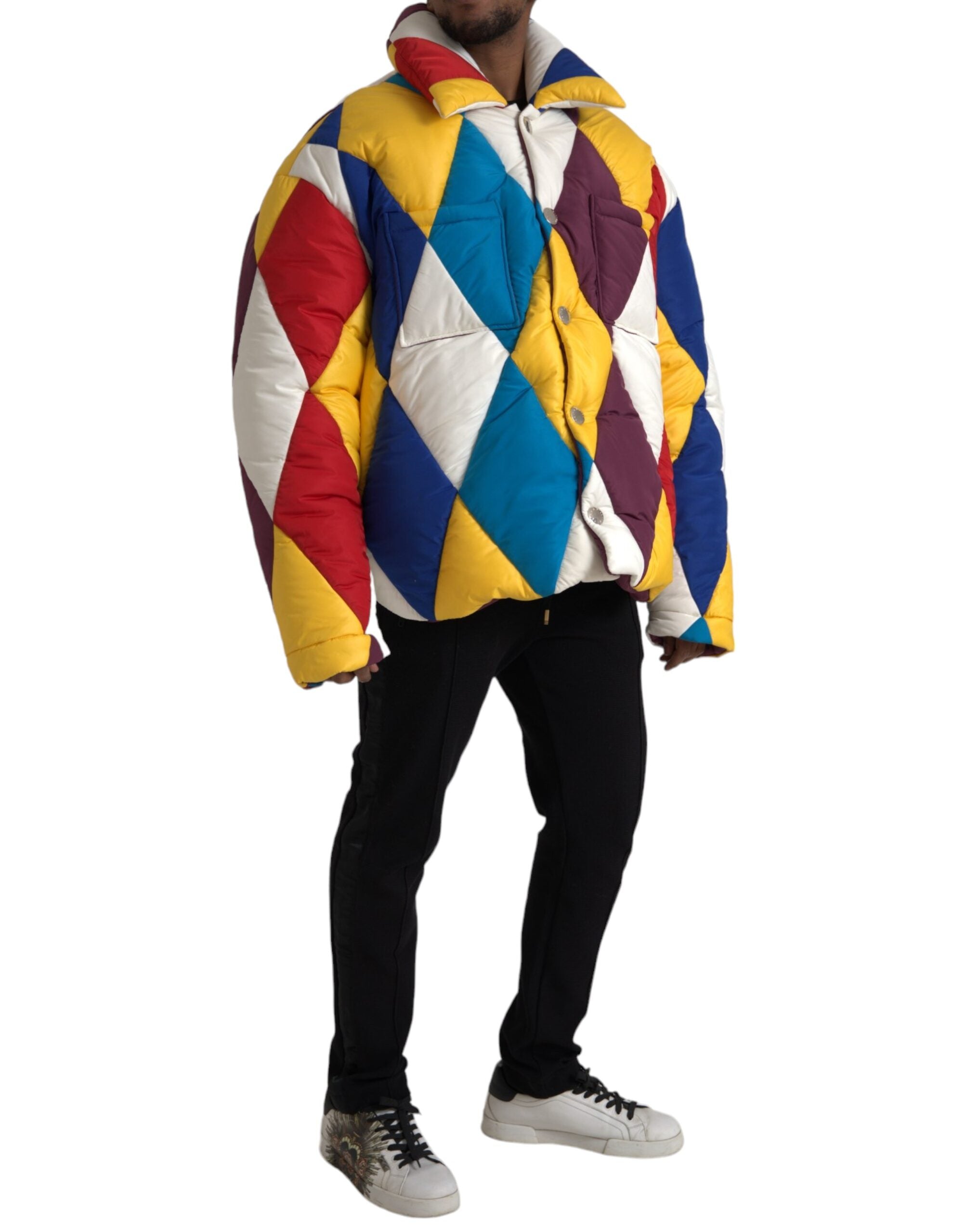 Chaqueta Acolchada Cortavientos Multicolor Dolce & Gabbana para Hombre