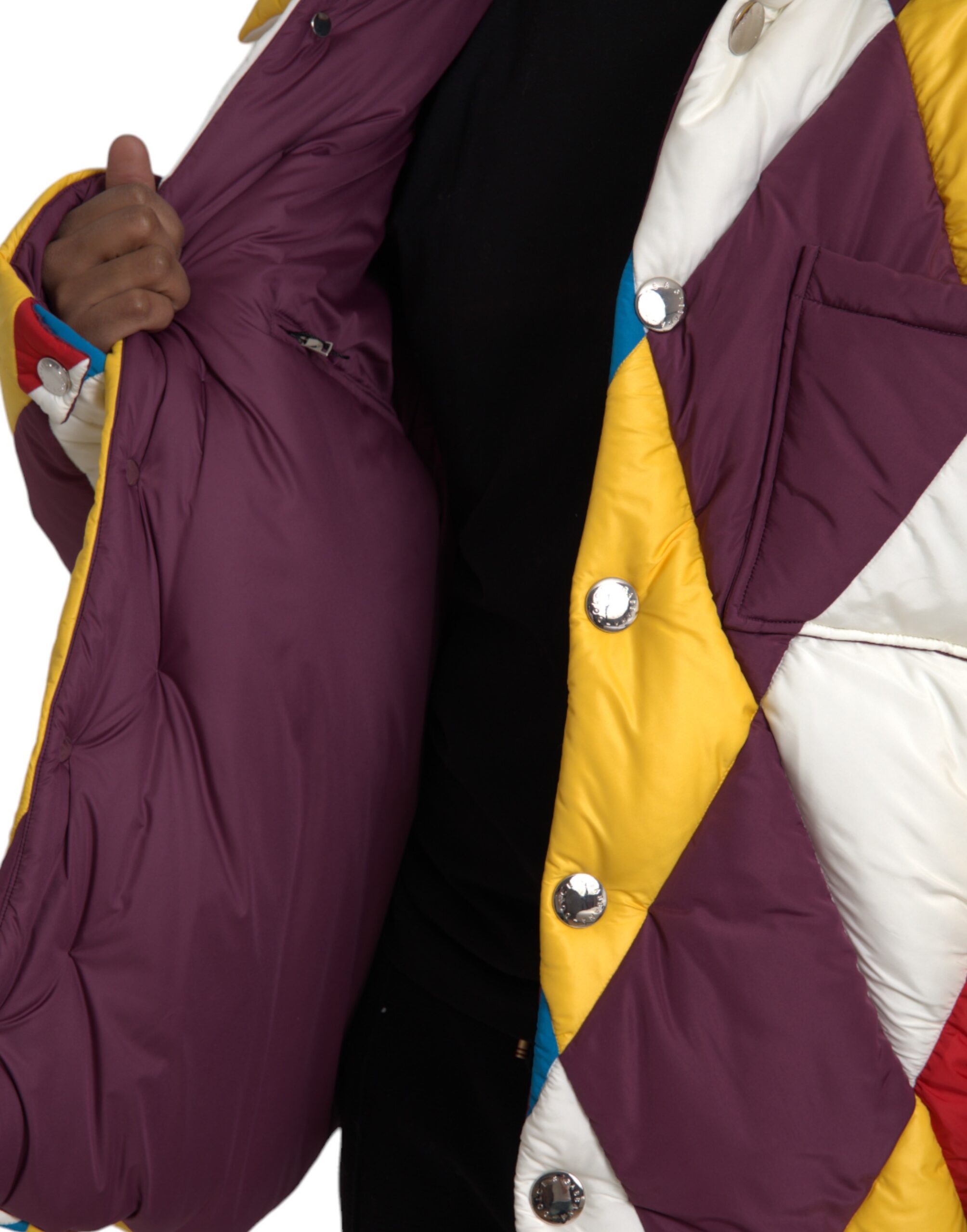 Chaqueta Acolchada Cortavientos Multicolor Dolce & Gabbana para Hombre