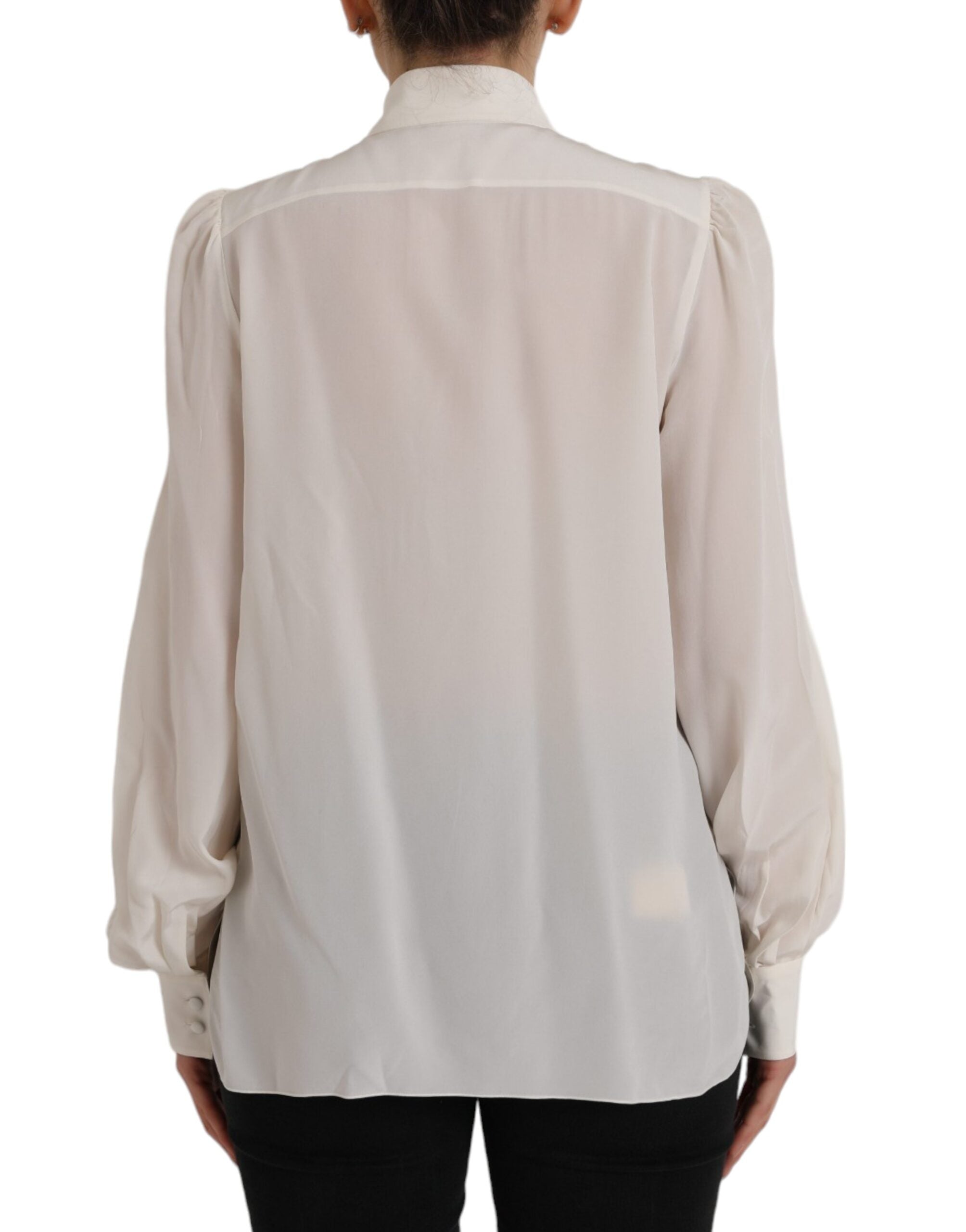 Blusa de manga larga con botones Dolce & Gabbana Off White