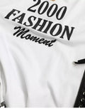 Dolce & Gabbana Camiseta blanca con estampado de eslogan y detalles de cordones