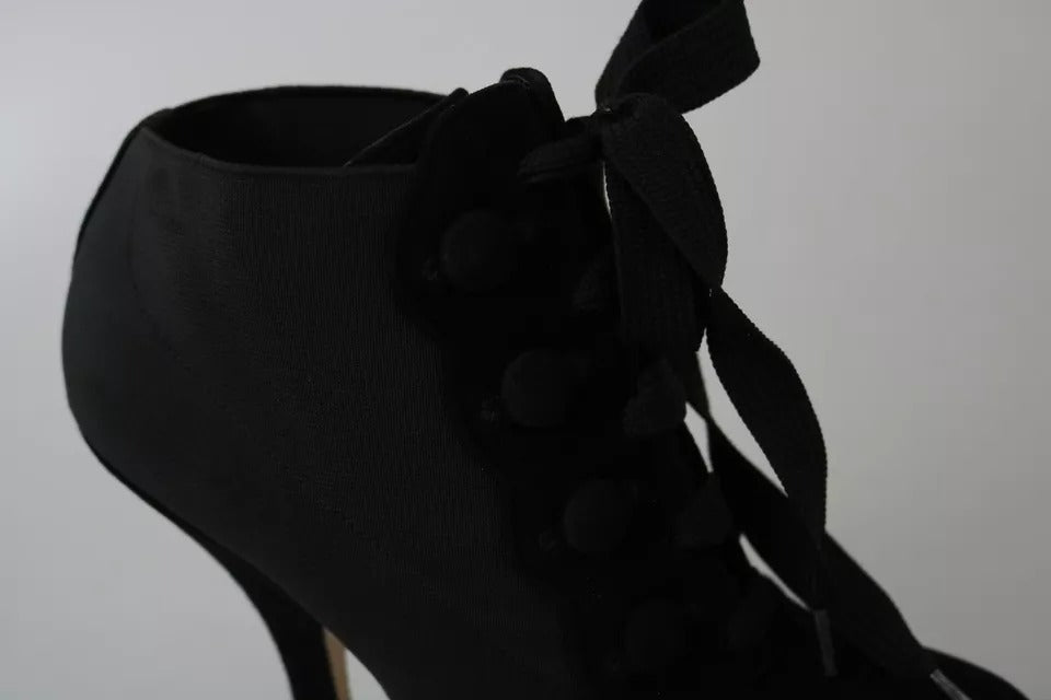 Botines elásticos de gamuza negra Dolce & Gabbana
