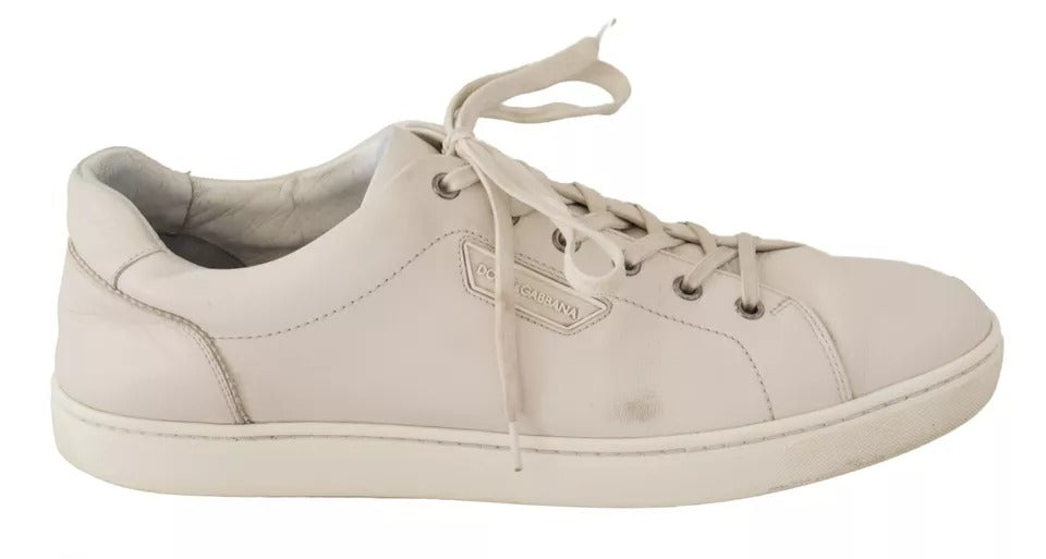 Zapatillas de hombre Dolce & Gabbana blancas casual de cuero con logo
