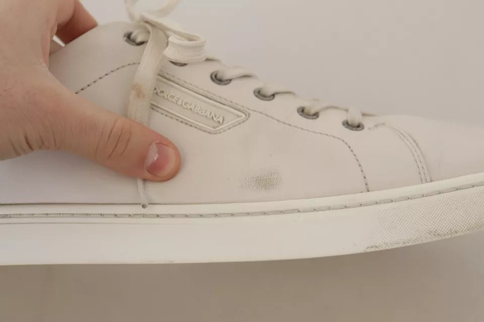 Zapatillas de hombre Dolce & Gabbana blancas casual de cuero con logo