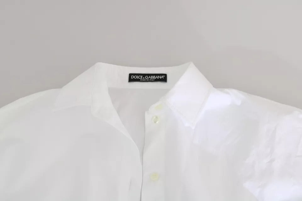 Camiseta Polo Dolce & Gabbana Blanca de Manga Corta con Cuello