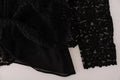 Blusa de nailon de encaje negro de manga larga Dolce & Gabbana