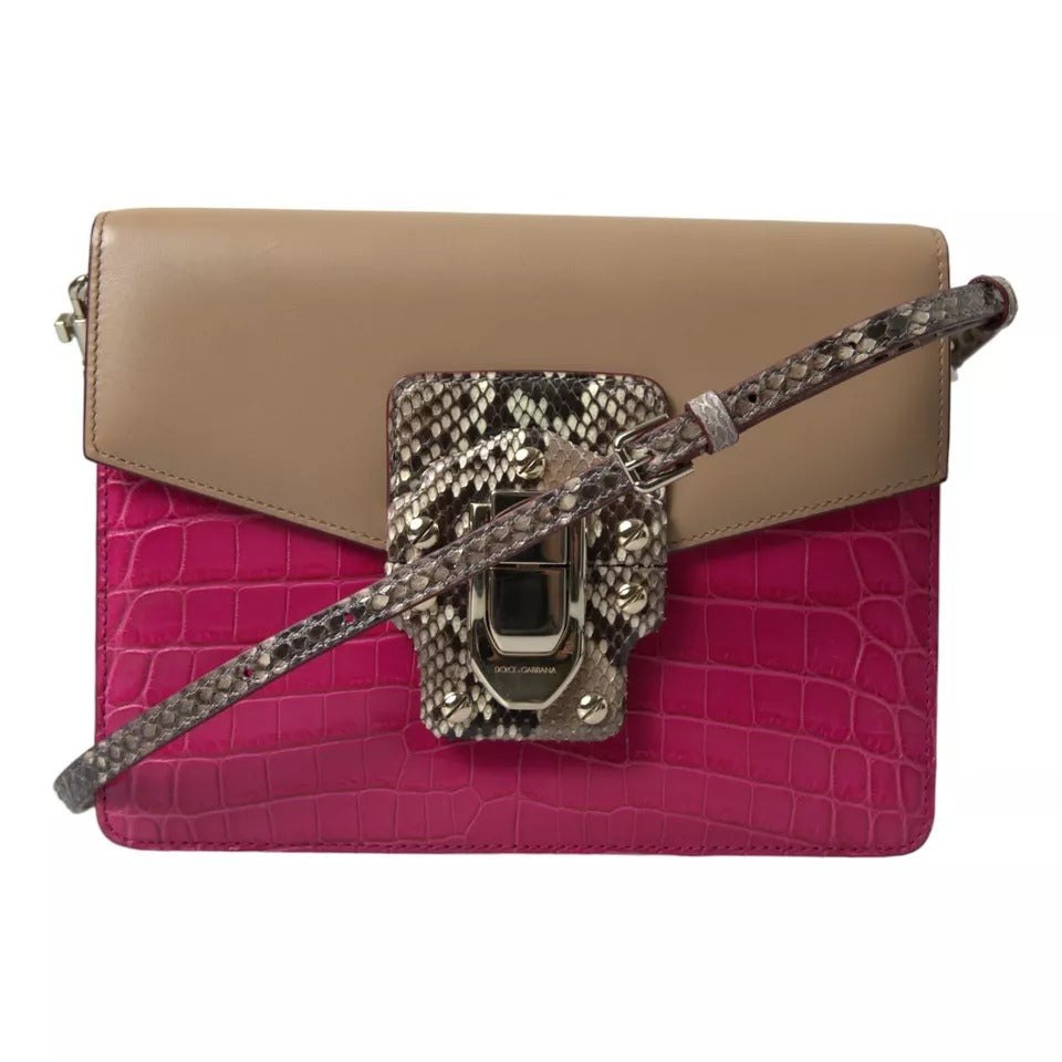Bolso de hombro LUCIA de cuero multicolor de Dolce & Gabbana