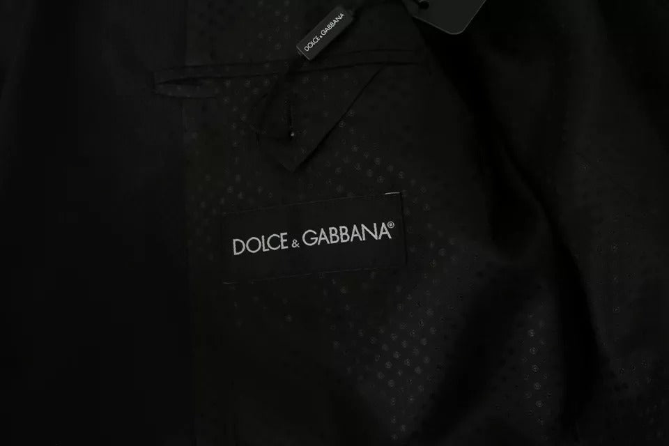 Dolce & Gabbana Americana ajustada de lana negra con solapa de muesca