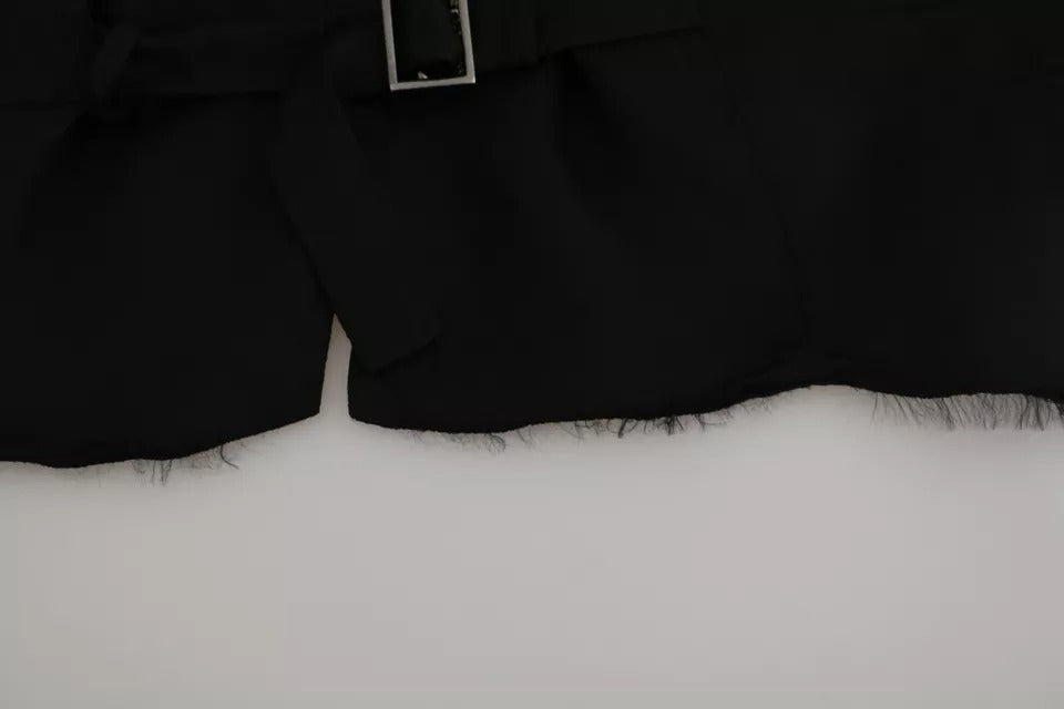 Dolce & Gabbana Chaleco negro liso entallado STAFF