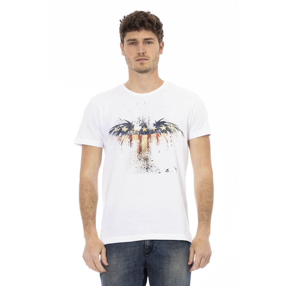 Camiseta de Algodón Blanca para Hombre Trussardi Action