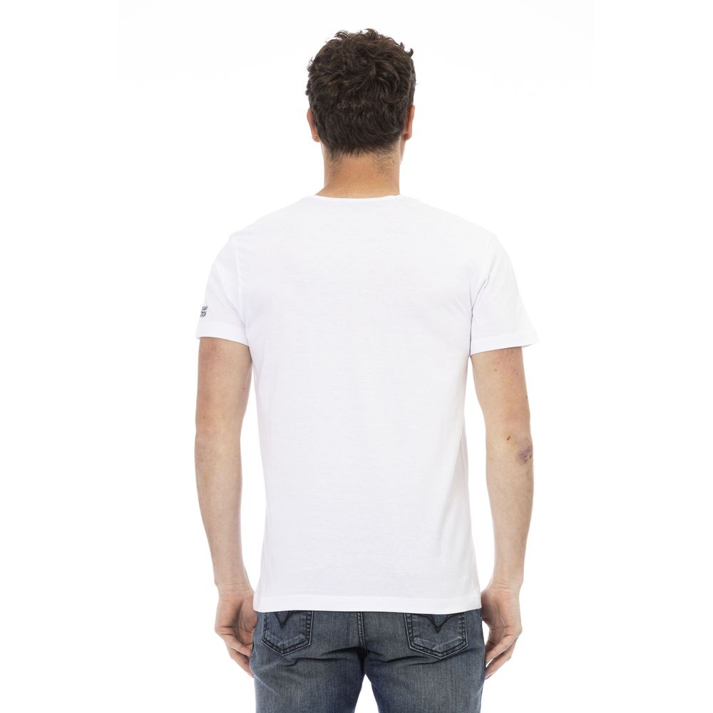 Camiseta de Algodón Blanca para Hombre Trussardi Action
