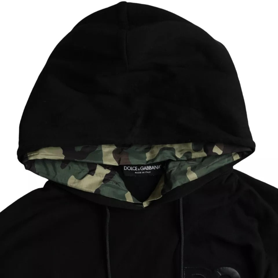 Sudadera con capucha negra de camuflaje de Dolce & Gabbana
