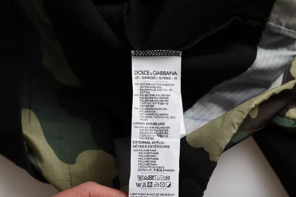 Sudadera con capucha negra de camuflaje de Dolce & Gabbana