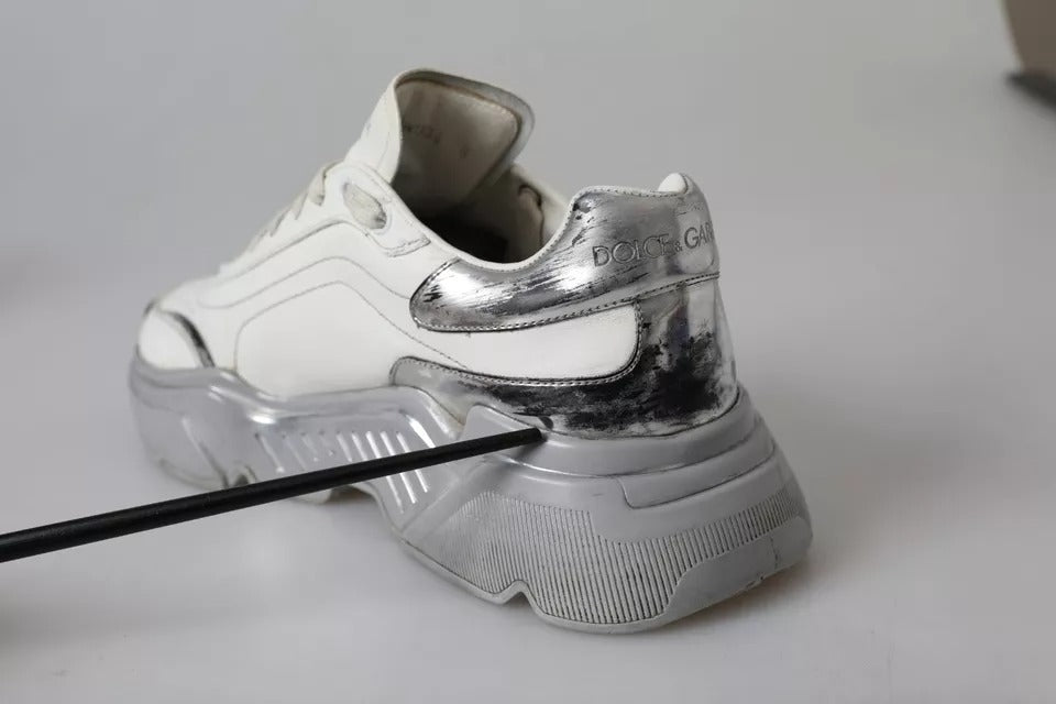 Zapatillas Bajas Dolce & Gabbana Daymaster Blancas y Plateadas