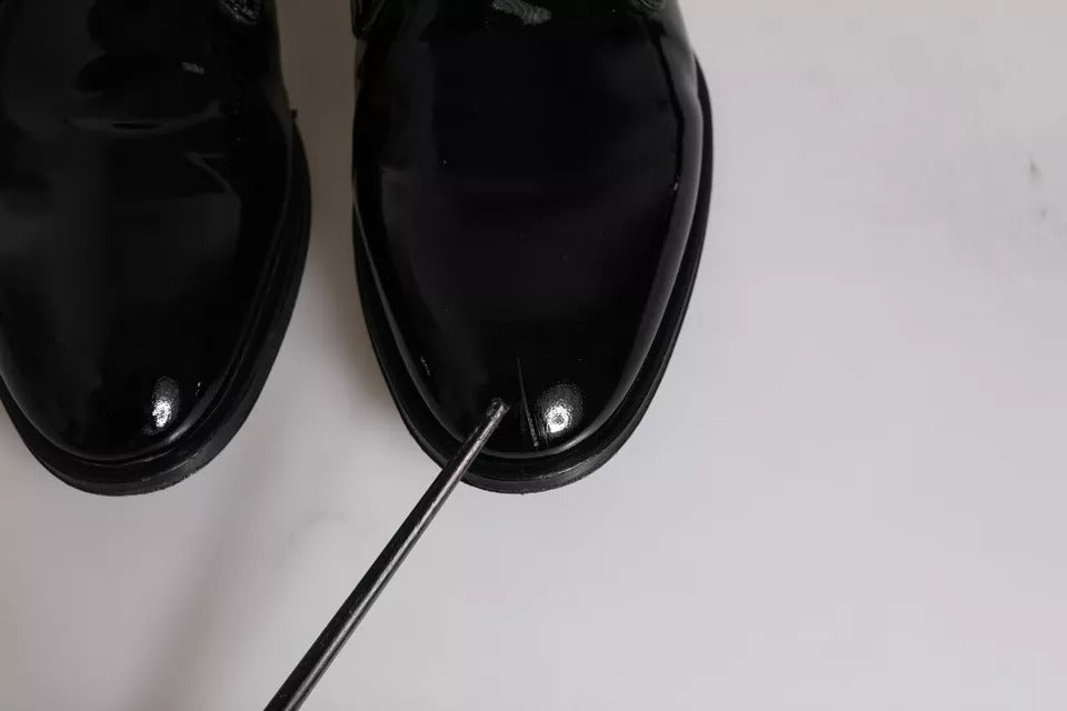 Zapatos de vestir tipo derby para hombre de piel de becerro negra Dolce & Gabbana