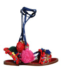 Zapatos Sandalias Dolce & Gabbana Multicolor con Pompones y Pelo
