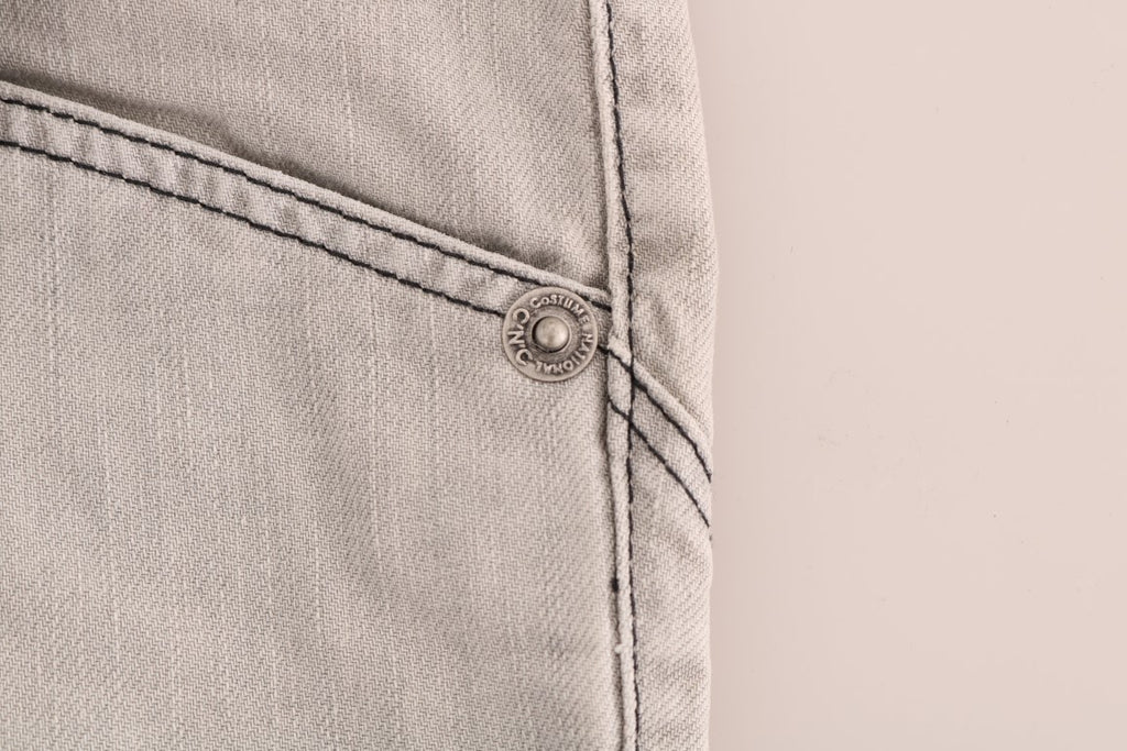 Costume National Sophisticated Gray Super Slim Jeans